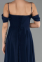 Abendkleid in Übergröße Lang Chiffon Marineblau ABU6646