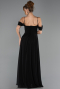 Abendkleid in Übergröße Lang Chiffon Schwarz ABU6646