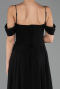 Abendkleid in Übergröße Lang Chiffon Schwarz ABU6646