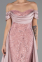 Abendkleid Lang Perlenbesetzt Puder ABU6329