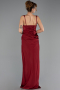 Abendkleid Lang Satin Weinrot ABU6649