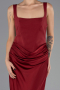 Abendkleid Lang Satin Weinrot ABU6649
