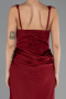 Abendkleid Lang Satin Weinrot ABU6649