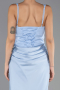 Abendkleid Lang Satin Eisblau ABU6649