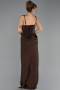 Abendkleid Lang Satin Braun ABU6649