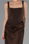 Abendkleid Lang Satin Braun ABU6649
