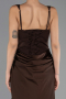 Abendkleid Lang Satin Braun ABU6649