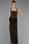 Abendkleid Lang Schuppig Braun ABU6650
