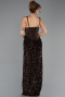 Abendkleid Lang Schuppig Braun ABU6650