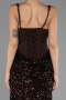 Abendkleid Lang Schuppig Braun ABU6650