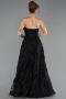Abendkleid Lang Schwarz ABU6408
