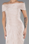 Abschlusskleid Lang Chiffon Beige ABU6581