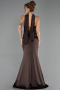 Abendkleid Lang Satin Braun ABU6655
