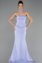 Abendkleid Lang Satin Lila ABU6655