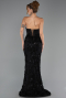 Abendkleid Lang Spitze Schwarz ABU6656