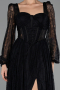 Partykleid Midi Spitze Schwarz ABK2703