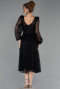 Partykleid Midi Spitze Schwarz ABK2703