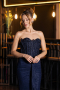 Abendkleid Lang Spitze Marineblau ABU6639