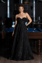 Abendkleid Lang Schwarz ABU6408