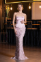 Abendkleid Lang Spitze Puder ABU6656