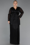 Abendkleid in Übergröße Lang Schwarz ABU6609