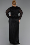 Abendkleid in Übergröße Lang Schwarz ABU6609