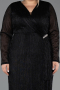 Abendkleid in Übergröße Lang Schwarz ABU6609