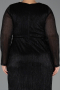 Abendkleid in Übergröße Lang Schwarz ABU6609