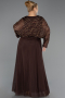 Abendkleid in Übergröße Lang Braun ABU6611