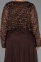 Abendkleid in Übergröße Lang Braun ABU6611