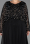 Abendkleid in Übergröße Lang Schwarz ABU6611