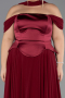 Weinrot Abendgarderobe İn Großen Größen Chiffon Lang ABU5551