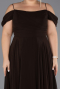 Abendkleid in Übergröße Lang Chiffon Braun ABU6646