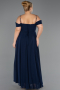 Abendkleid in Übergröße Lang Chiffon Marineblau ABU6646
