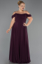 Abendkleid in Übergröße Lang Chiffon Violette ABU6646