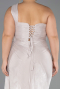 Abendkleid in Übergröße Lang Chiffon Nerzbraun ABU6713