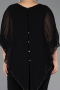 Einladungskleid In Übergröße Chiffon Schwarz ABT139