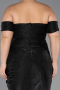 Einladungskleid In Übergröße Midi Chiffon Schwarz ABK2701