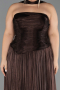 Abendkleid in Übergröße Lang Chiffon Braun ABU5958