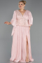 Abendkleid in Übergröße Lang Chiffon Puder ABU6619