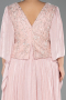 Abendkleid in Übergröße Lang Chiffon Puder ABU6619