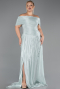 Abendkleid in Übergröße Lang Chiffon Minzgrün ABU6604