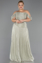 Abendkleid in Übergröße Lang Chiffon Minzgrün ABU6603