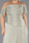 Abendkleid in Übergröße Lang Chiffon Minzgrün ABU6603