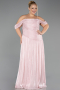 Abendkleid in Übergröße Lang Chiffon Puder ABU6603