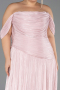 Abendkleid in Übergröße Lang Chiffon Puder ABU6603