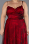 Abschlusskleid In Übergröße Lang Weinrot ABU6558