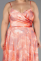 Abschlusskleid In Übergröße Lang Korallorange ABU6558