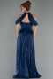 Abendkleid Lang Chiffon Marineblau ABU6640