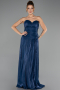 Abendkleid Lang Chiffon Marineblau ABU6640
